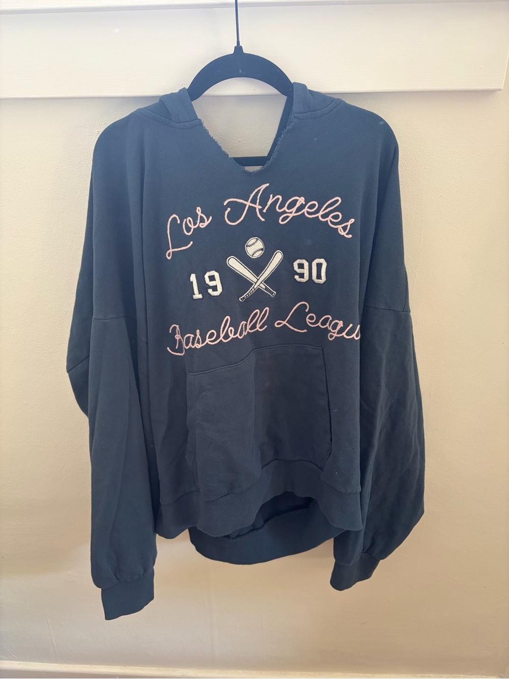 Navy 'Los Angeles Baseball League 1990' Hooded Sweatshirt